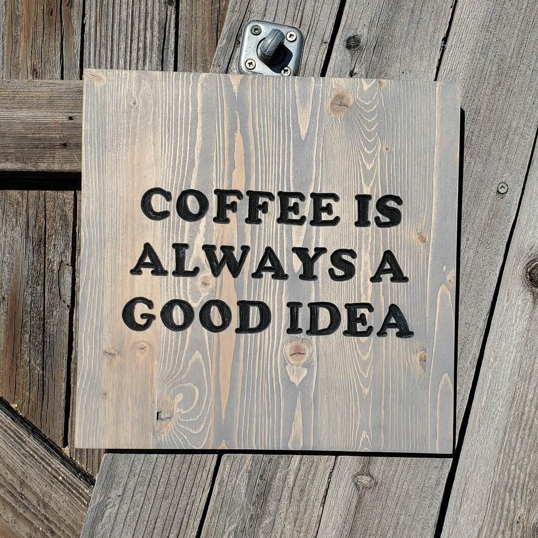 Wooden sign: