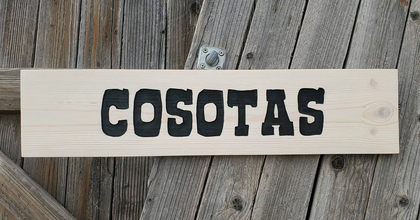 Wooden sign with
