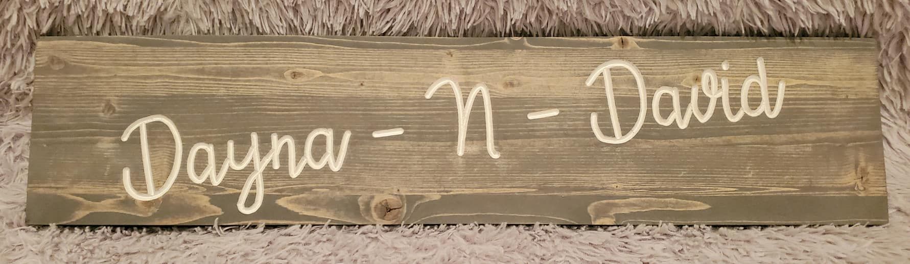 Wooden sign with