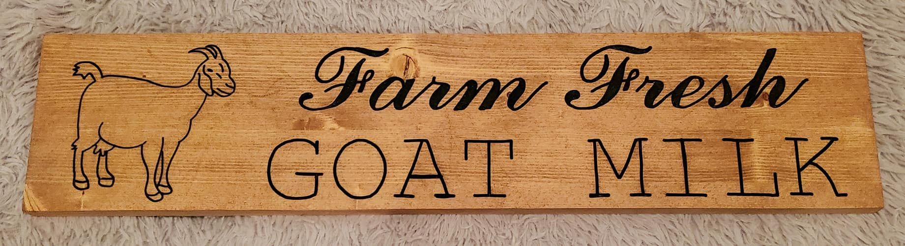 Wooden sign with