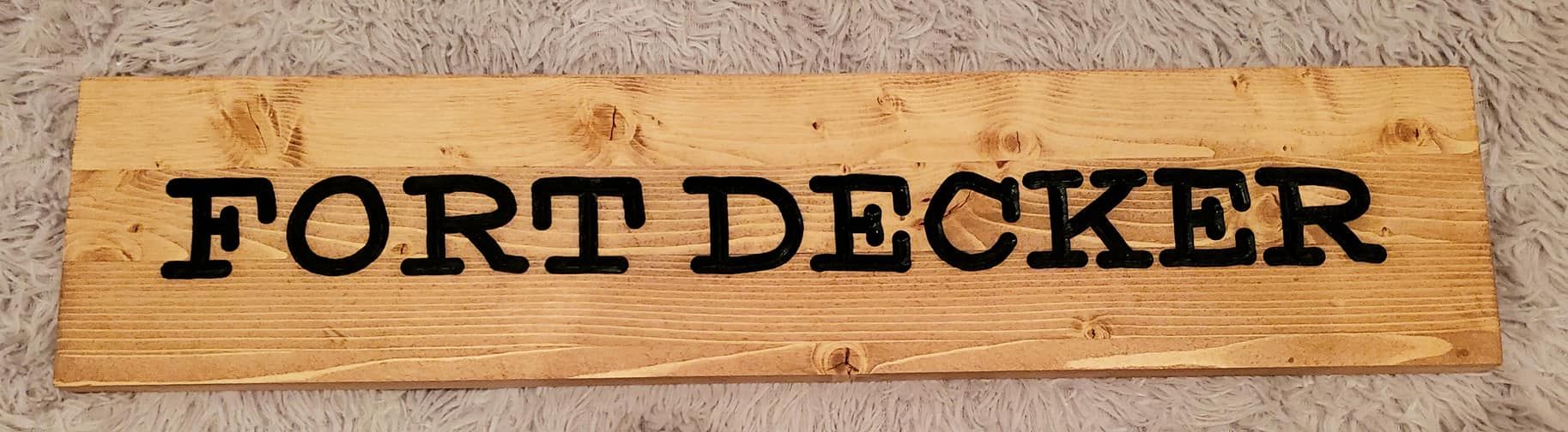 Wooden sign with