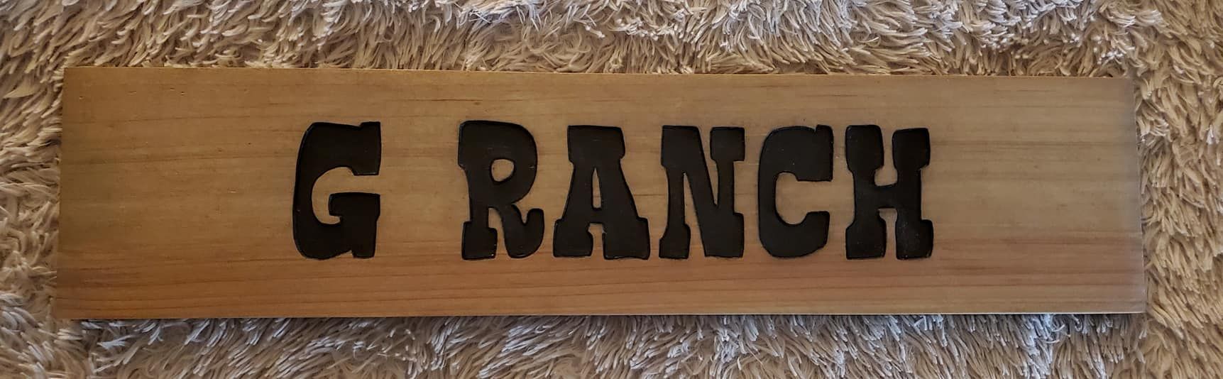 Wooden sign with