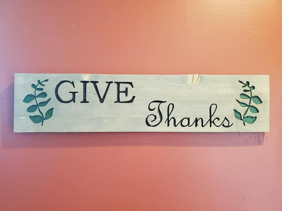 Wooden sign with