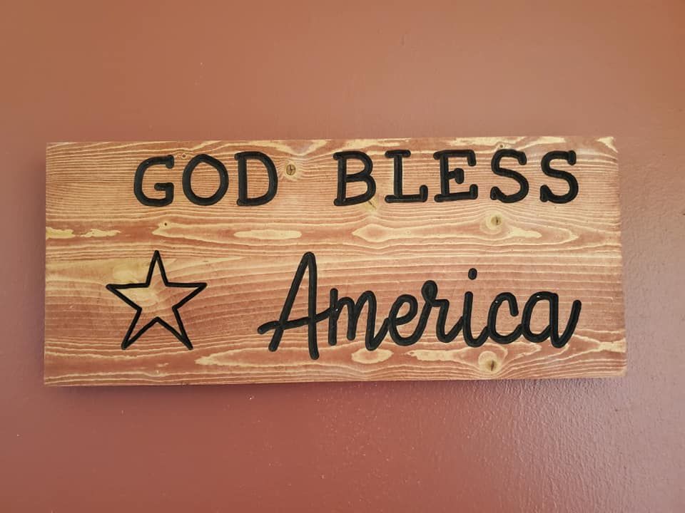 Wooden sign,