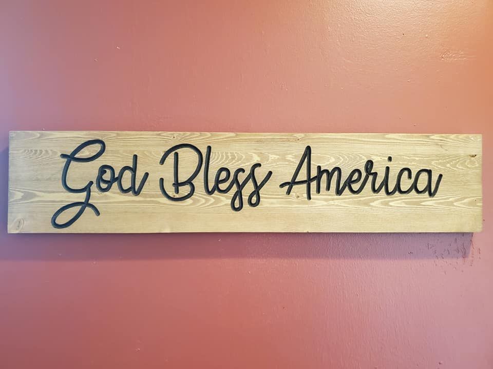 Wooden sign:
