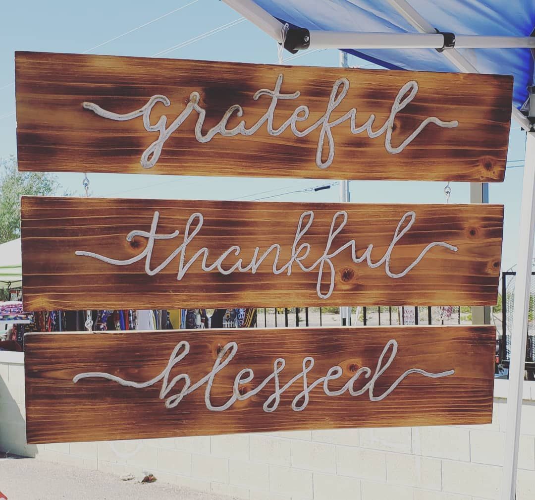 Wooden signs:
