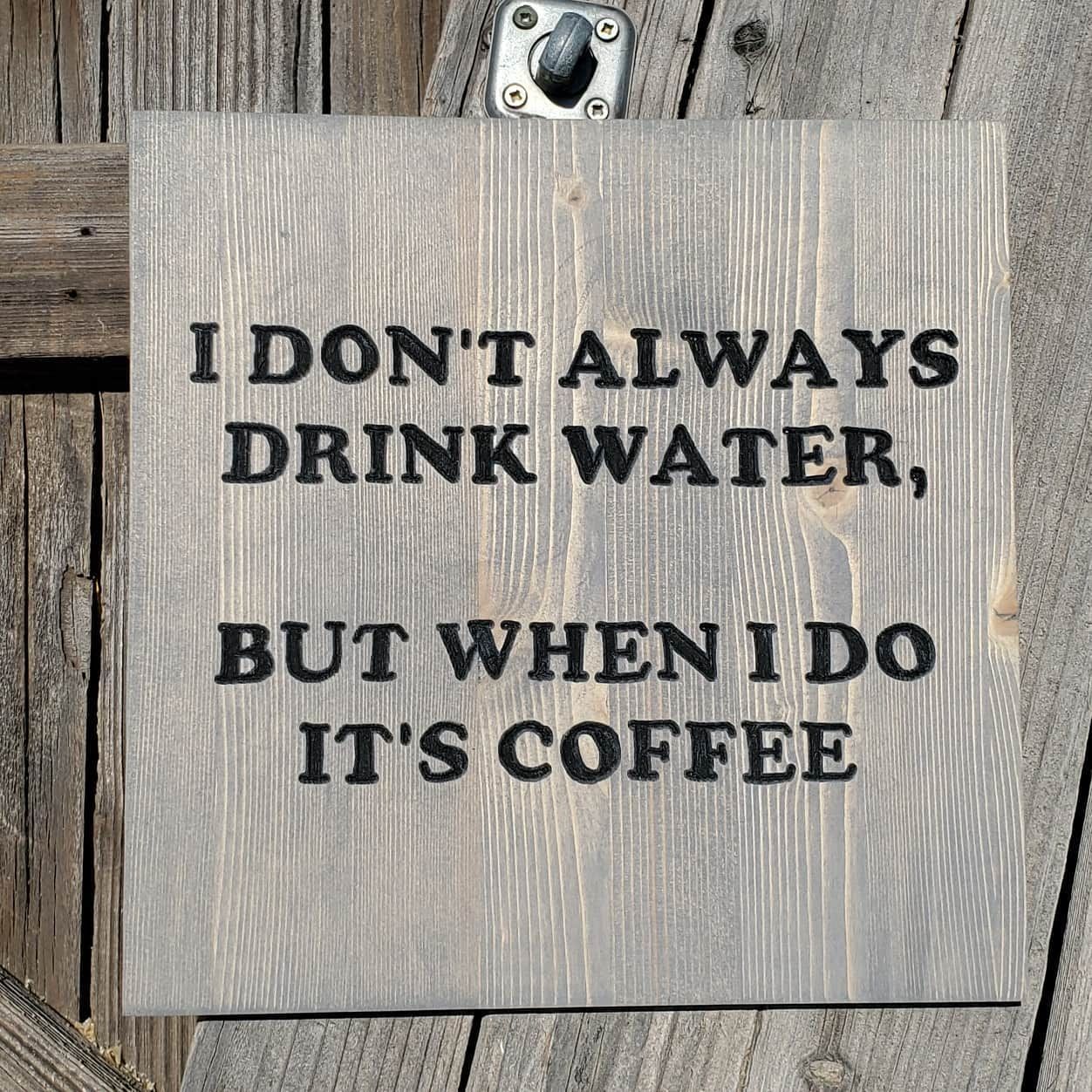 Wooden sign with