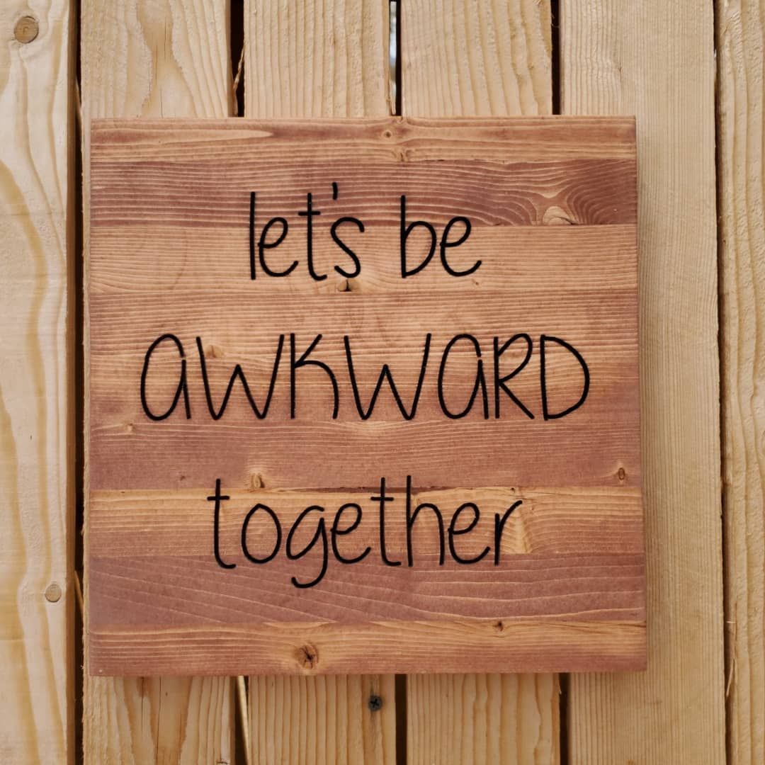 Wooden sign with