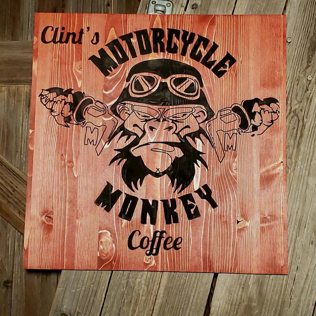 Wooden sign with
