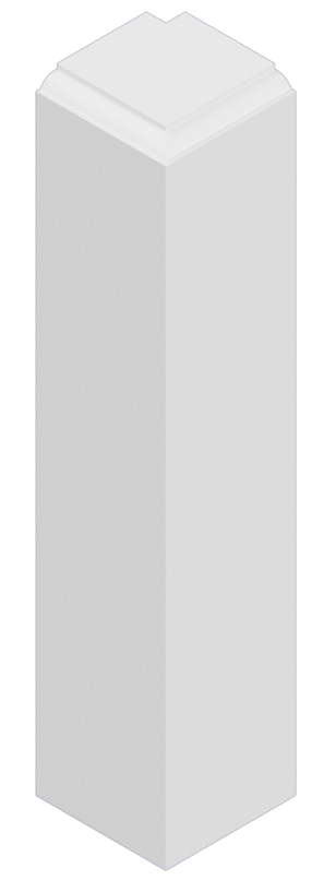 White, corner-shaped baseboard trim with a beveled top.