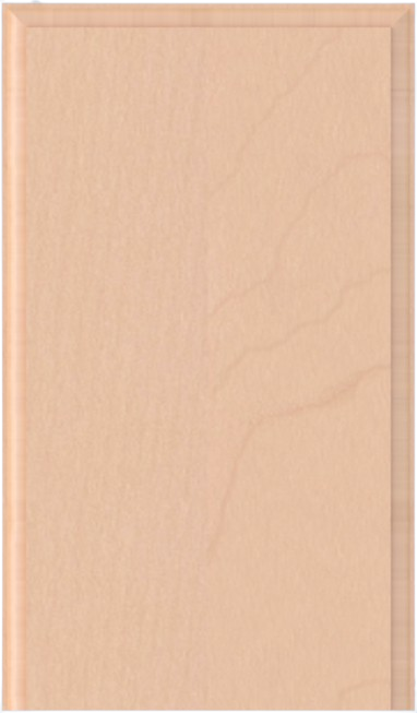 Light beige wooden panel with a subtle wood grain and a raised border.