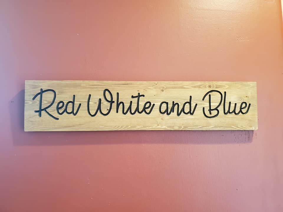 Wooden sign with