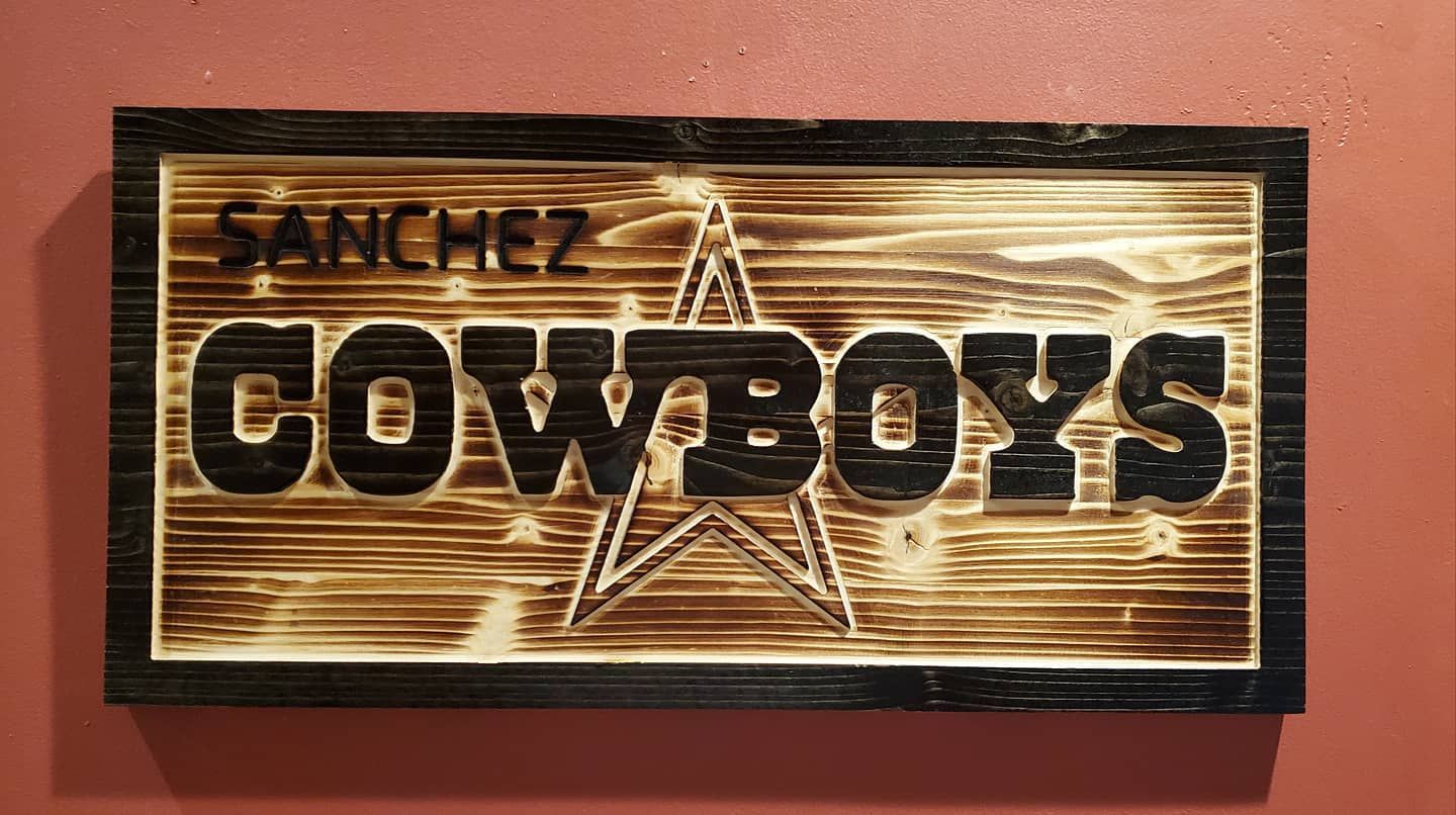 Wooden sign with