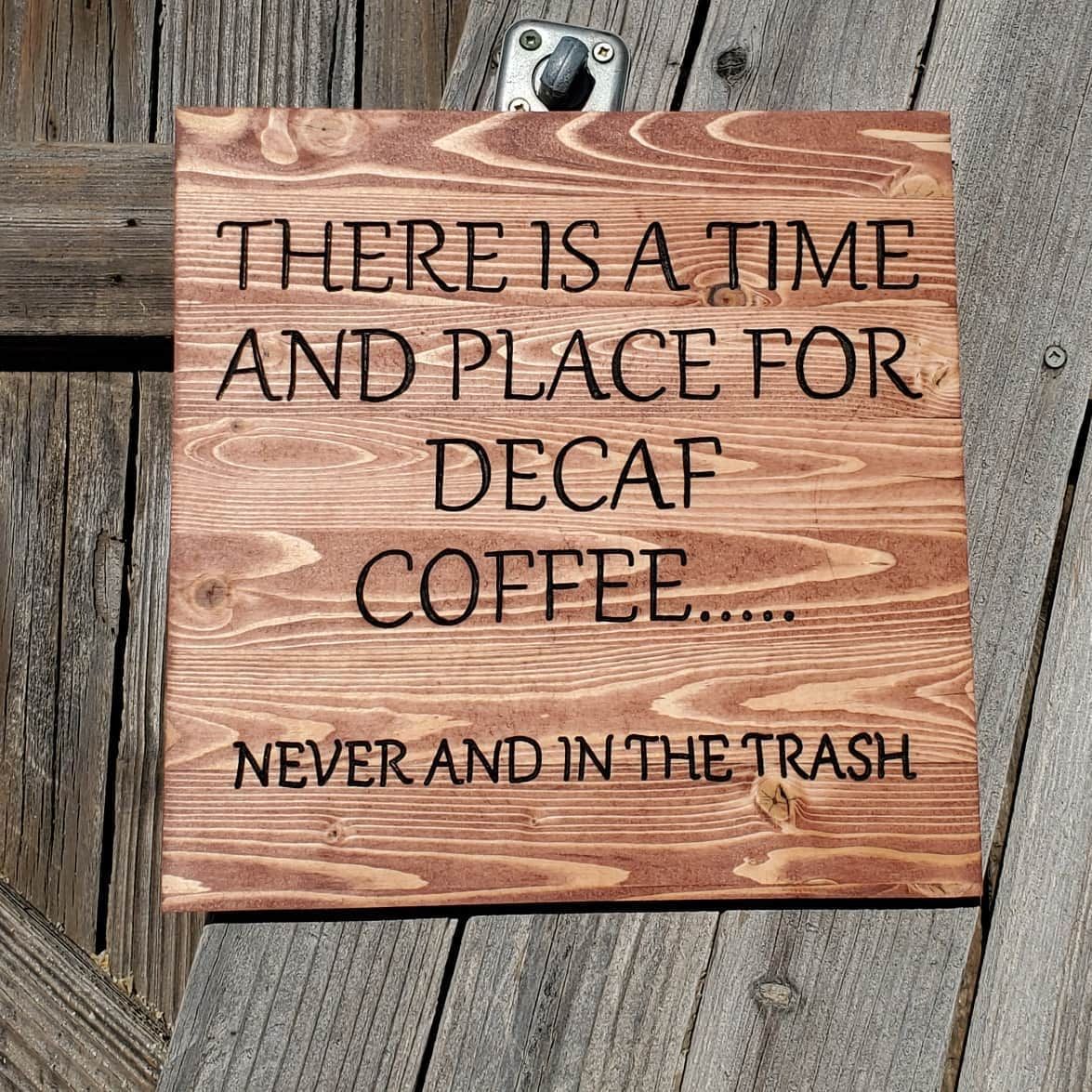 Wooden sign with the text: