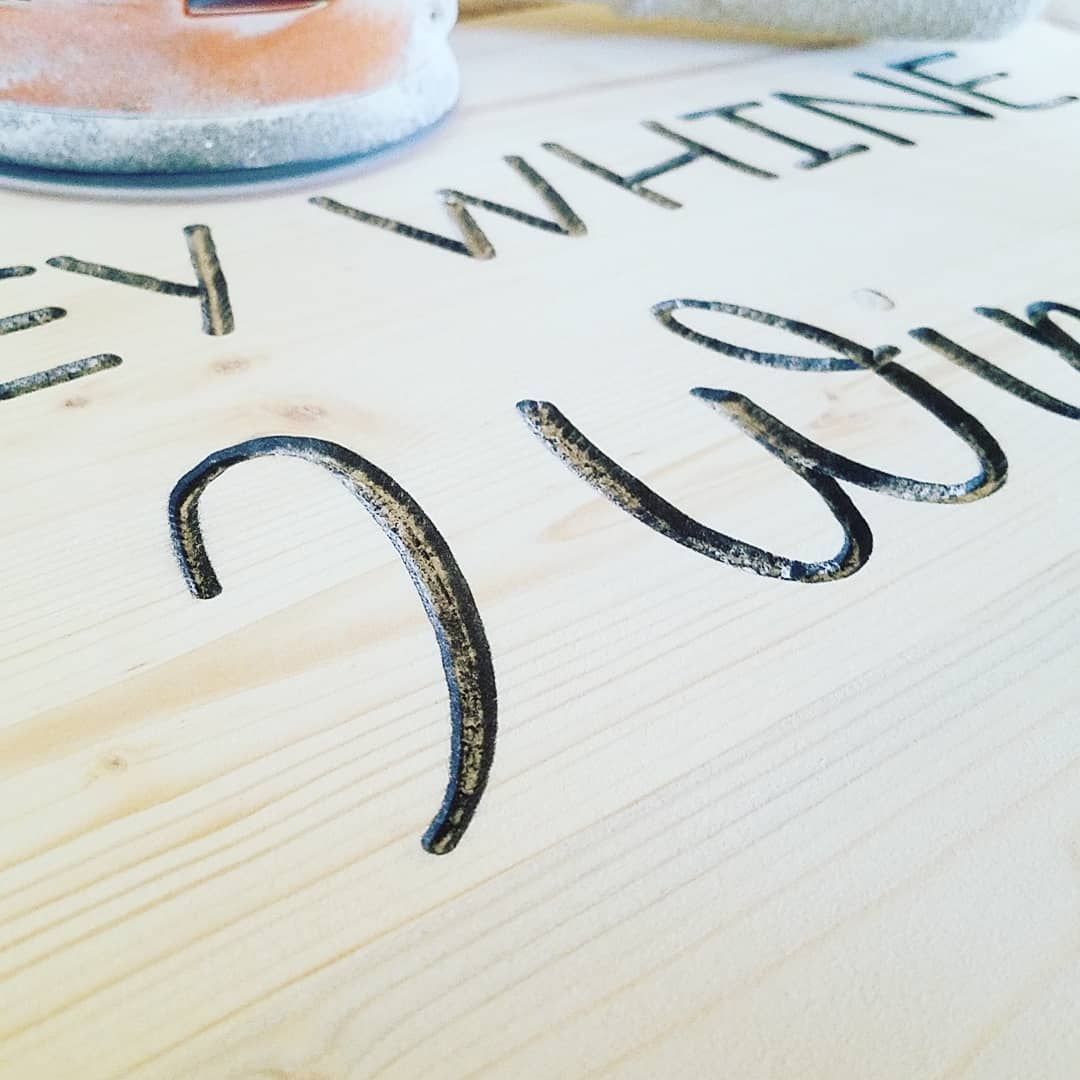 Wooden sign with the words