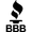 BBB logo: Black flame above the letters 