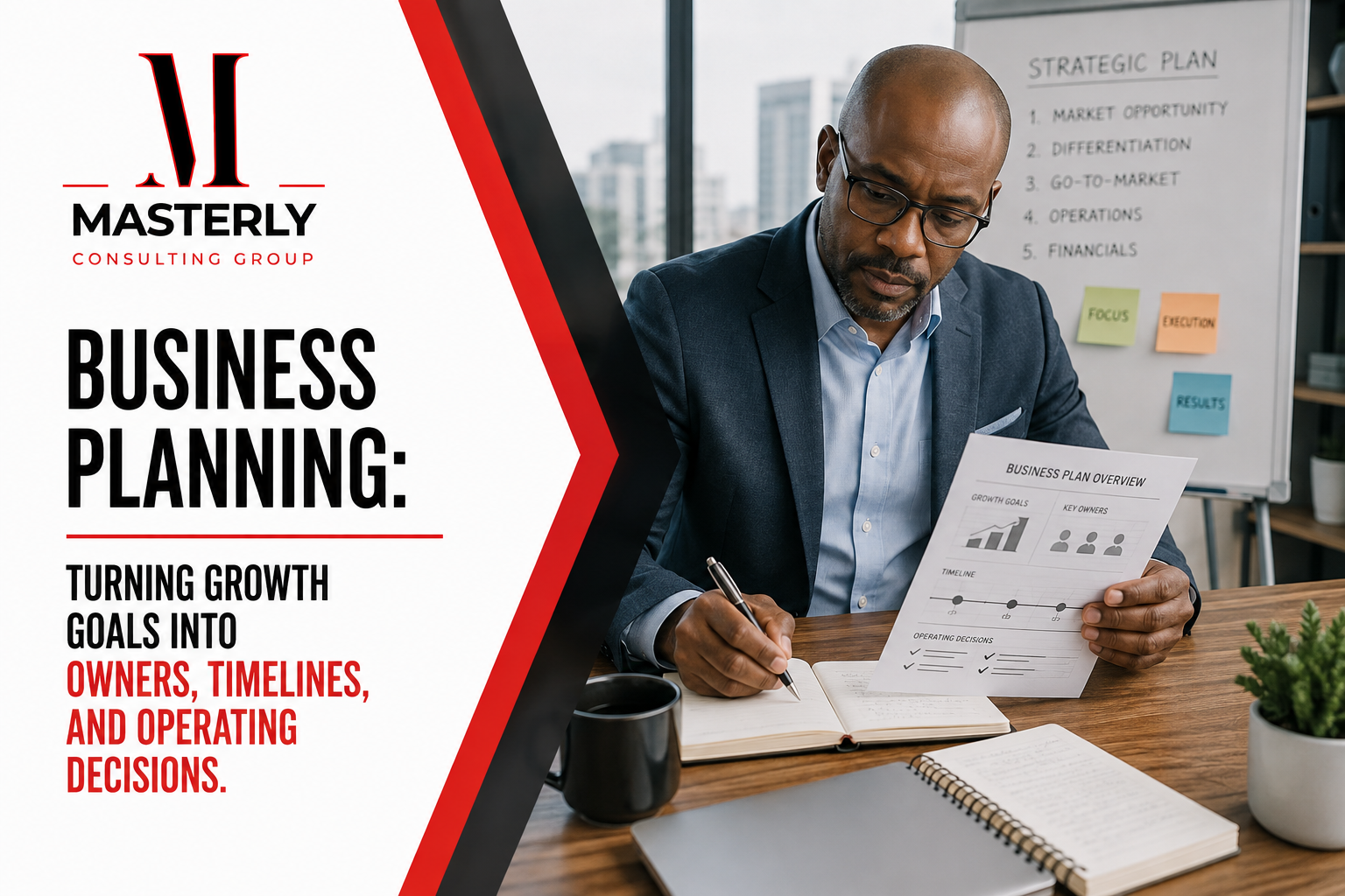 Business planning checklist for growth, priorities, and action plans.