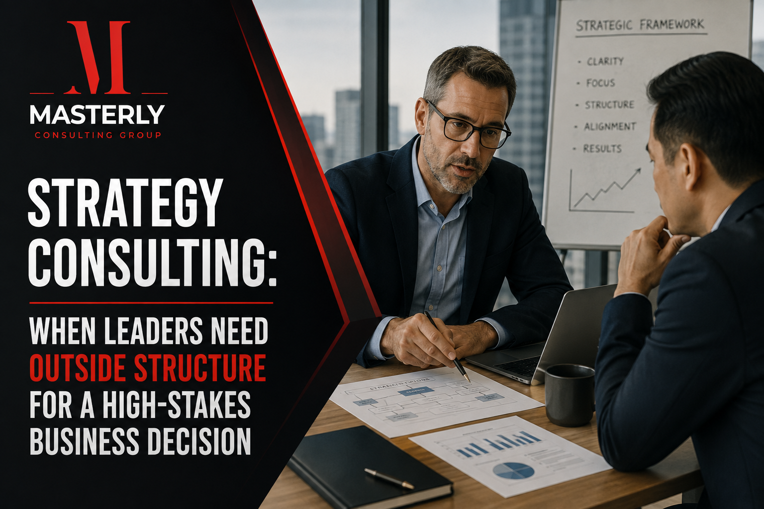 Strategy consulting session for executive alignment and business decisions.