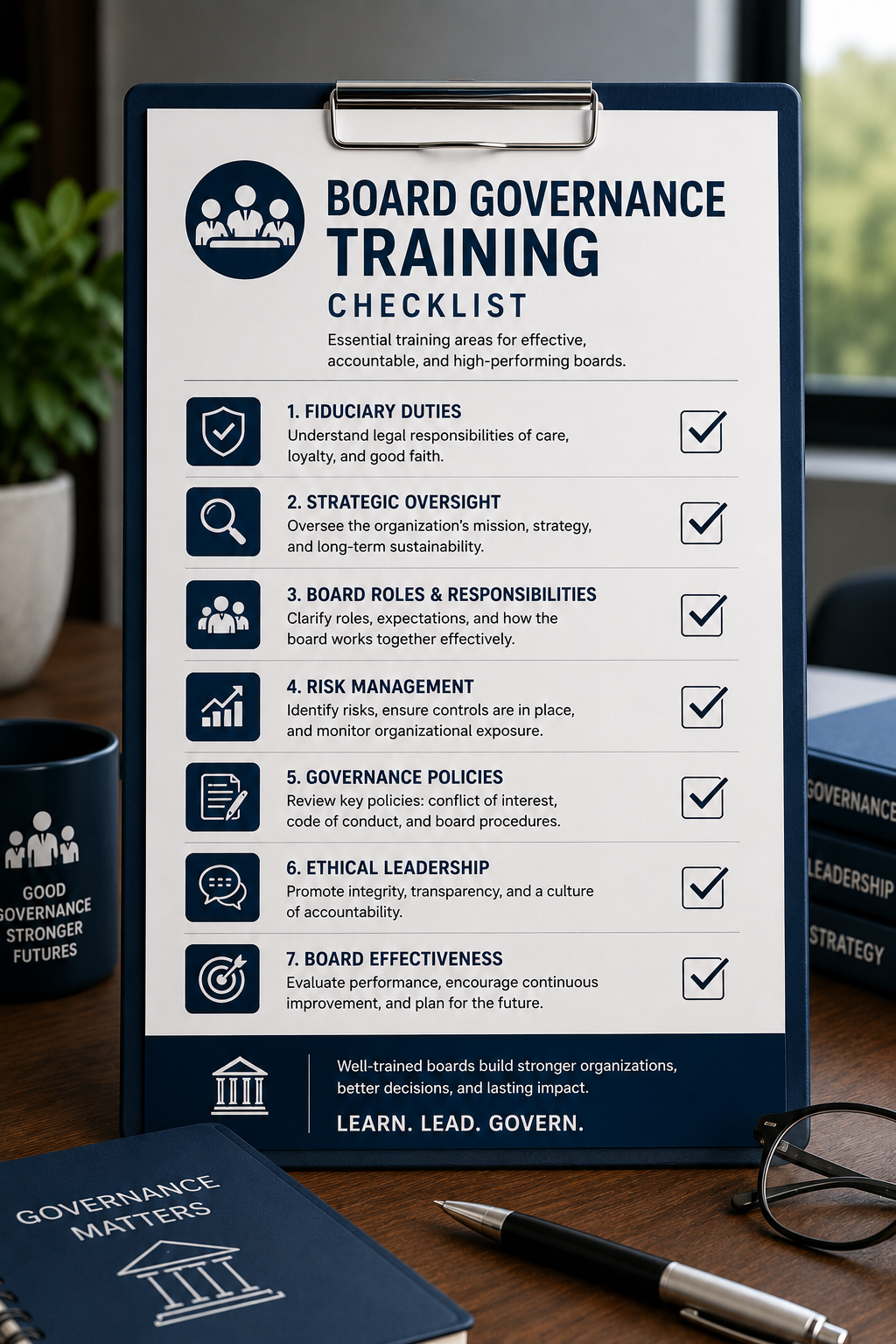 questions to consider before choosing board governance training