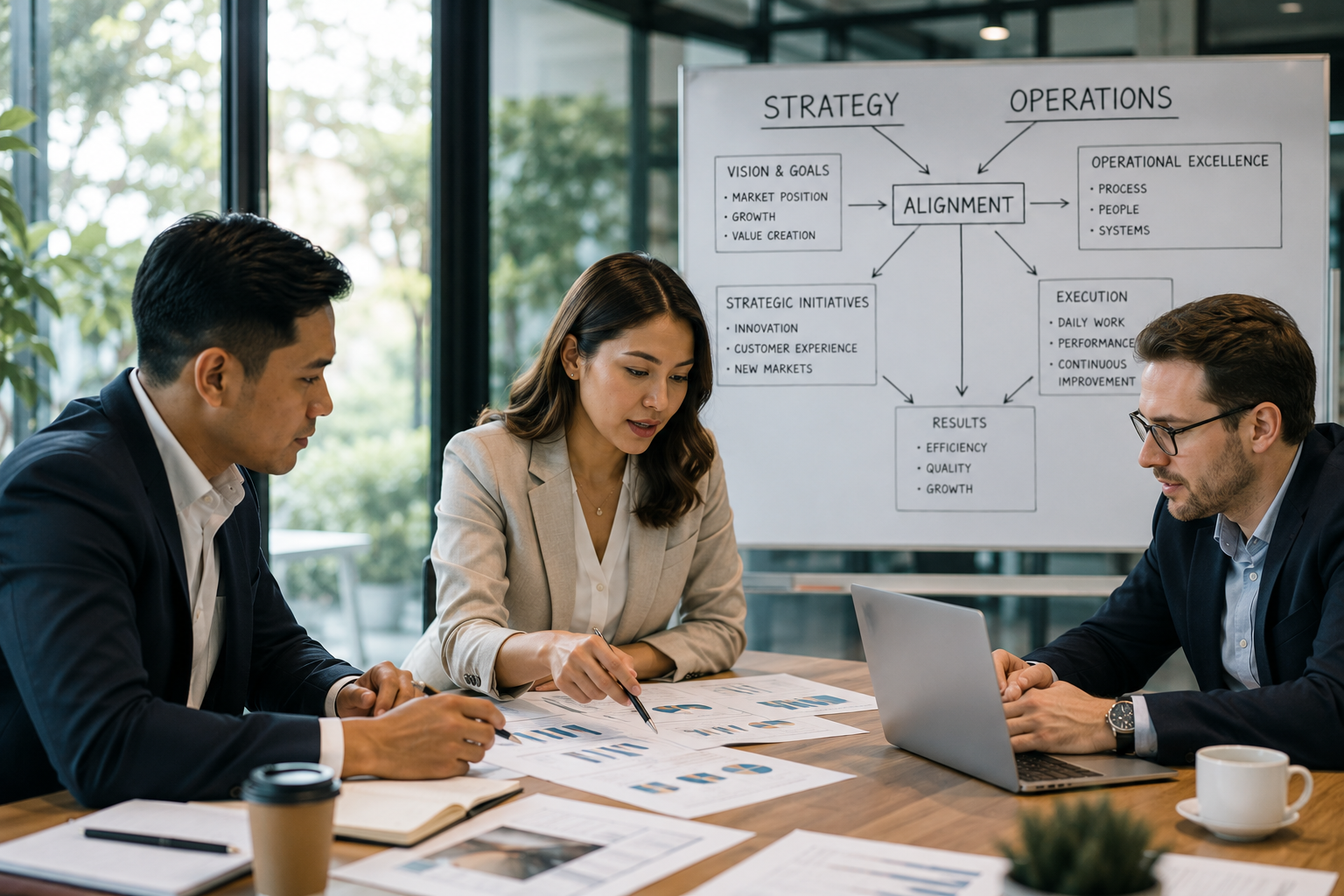 Premium realistic visual for strategy and operations