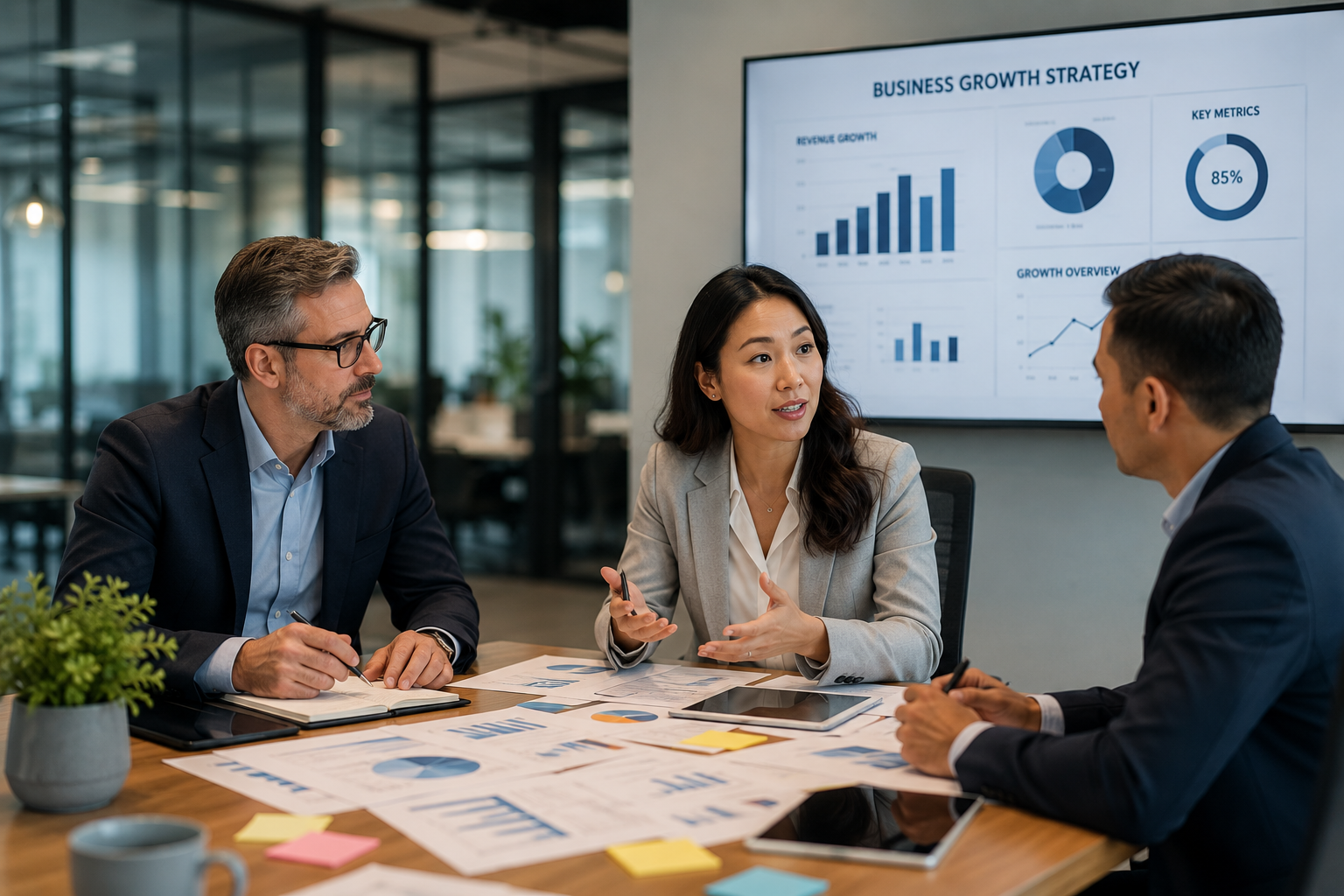 Premium realistic visual for small business consulting firm