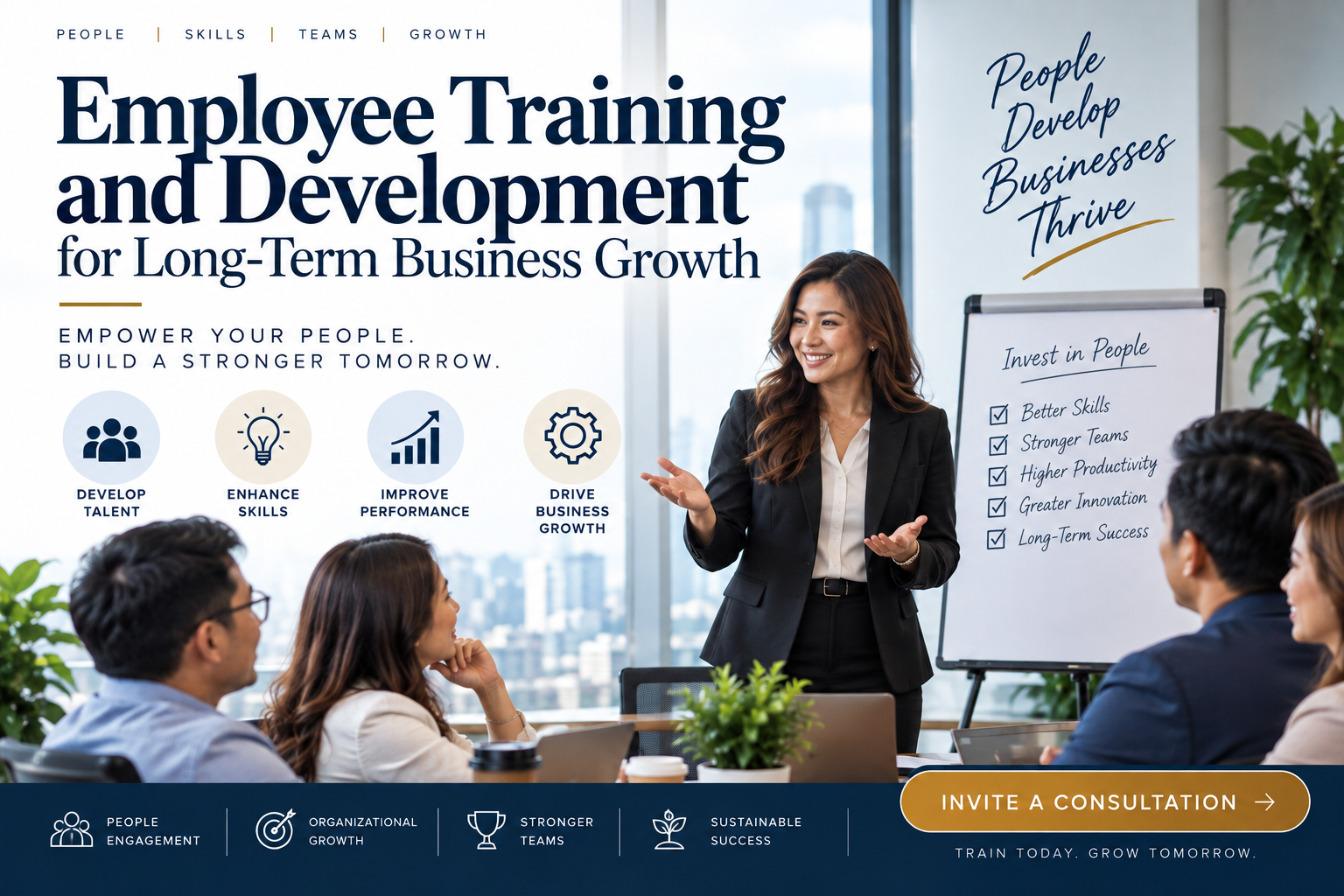 Employee training and development for long-term business growth