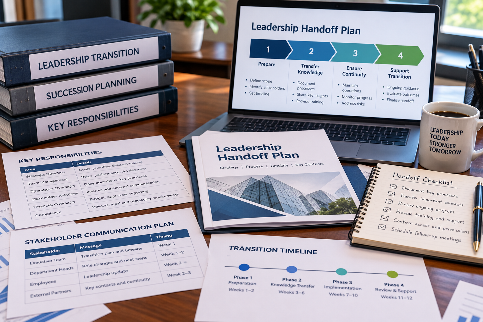 leadership handoff planning materials
