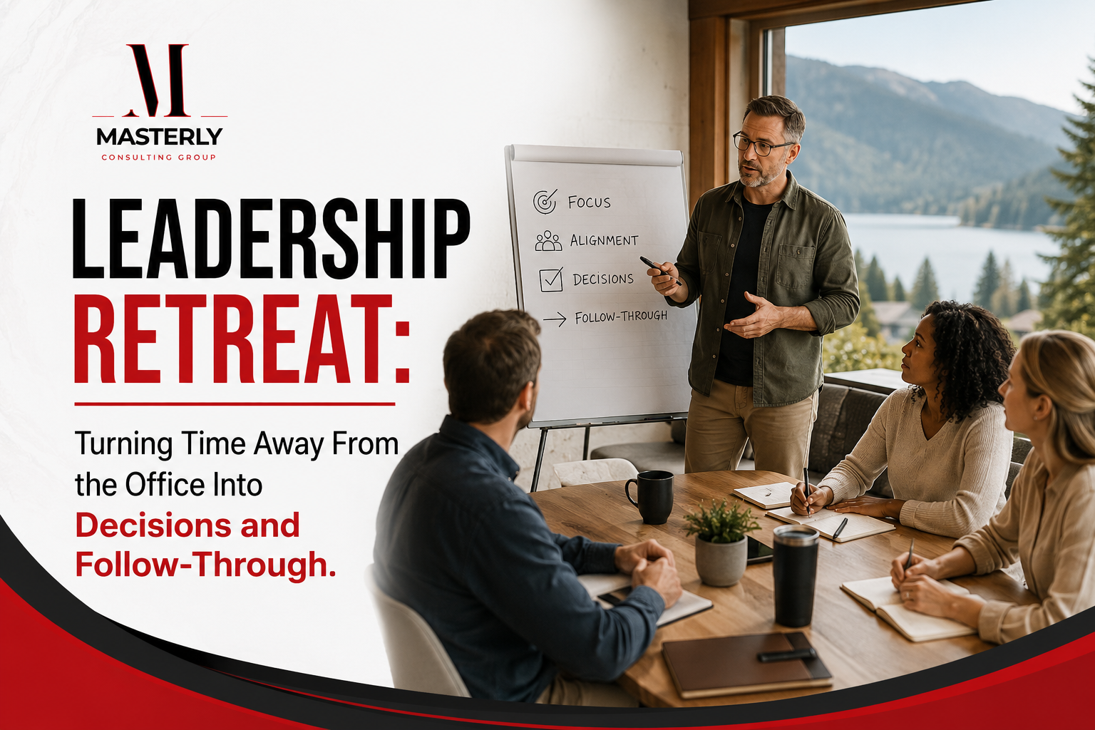 Leadership retreat, executive offsite, strategic planning, and team alignment.
