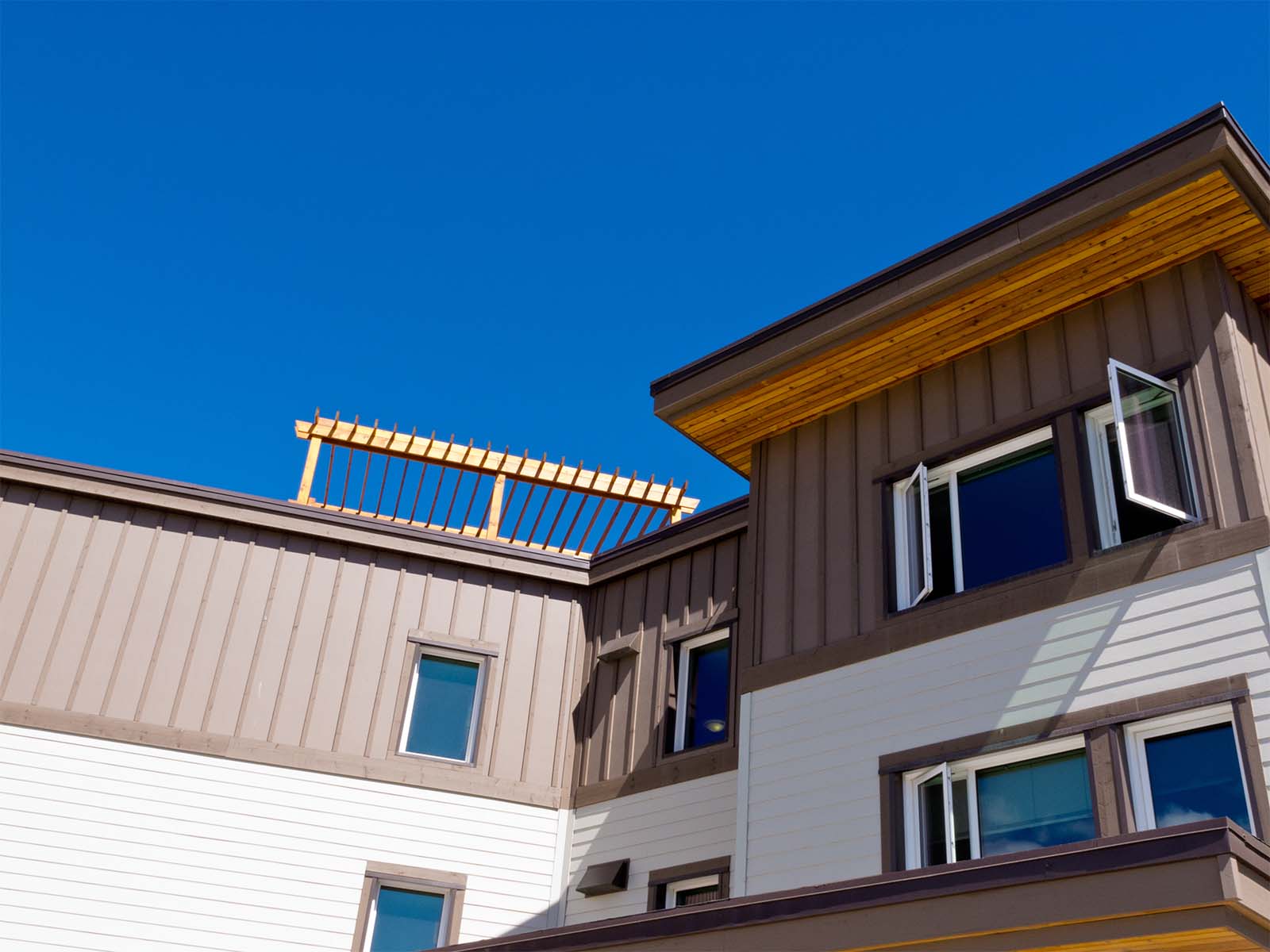 Installation Of Timber Eaves And Timber Pergola