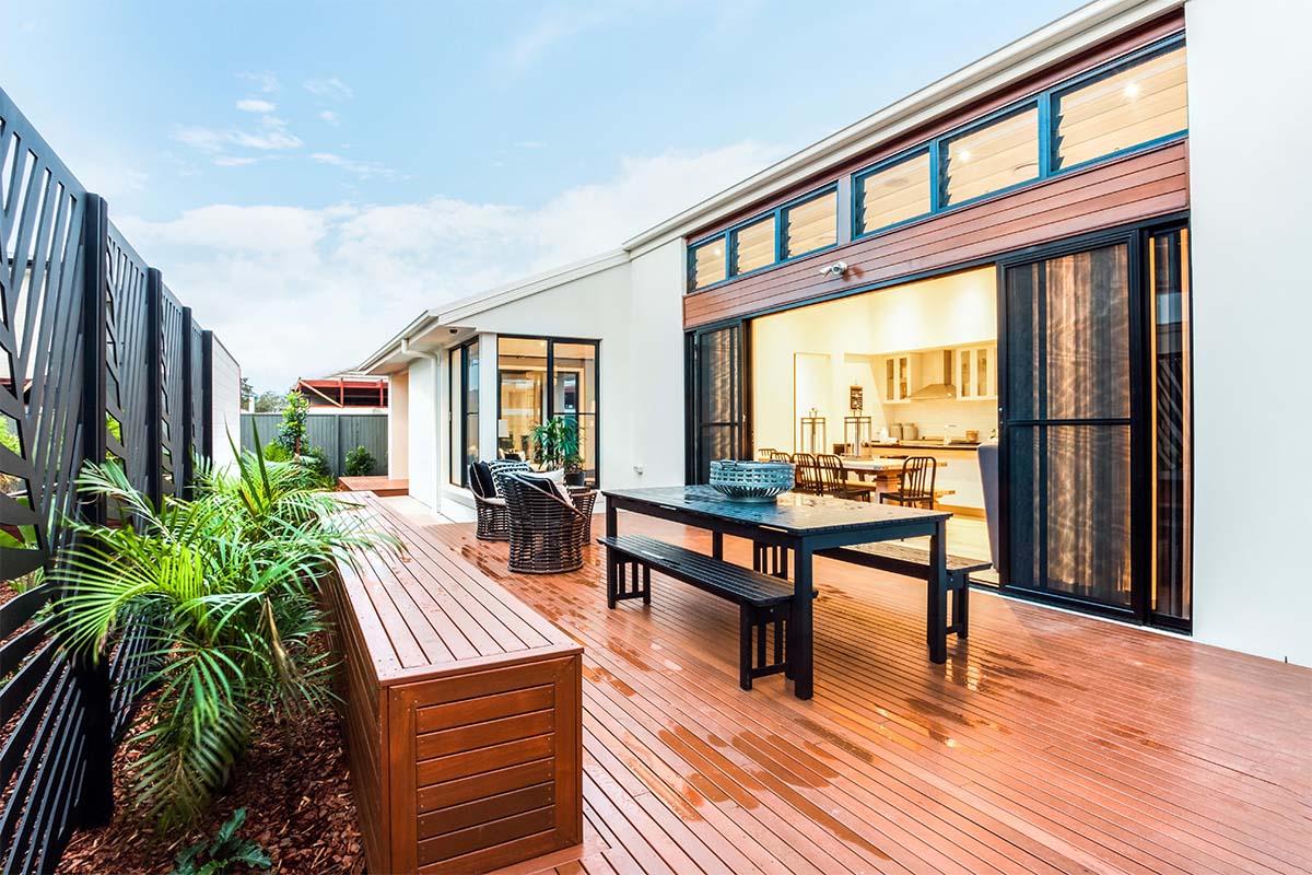 An Inviting Timber Deck Built By Courteous Carpenters