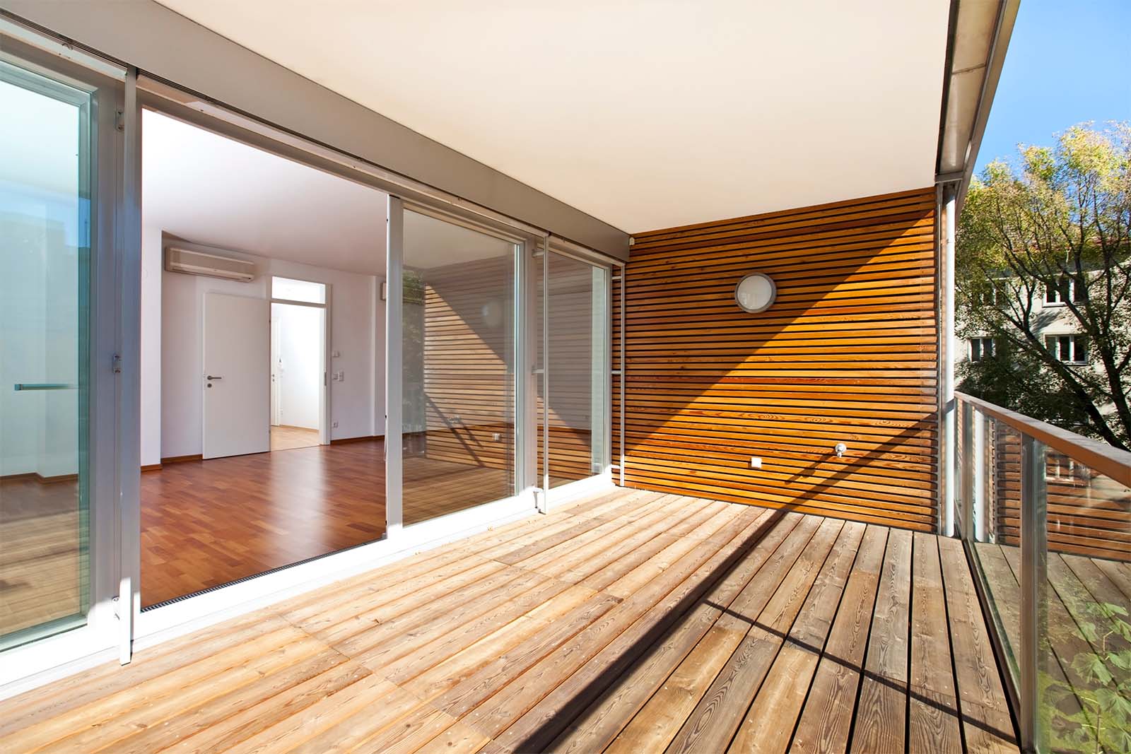 Stained Timber Slat Screen
