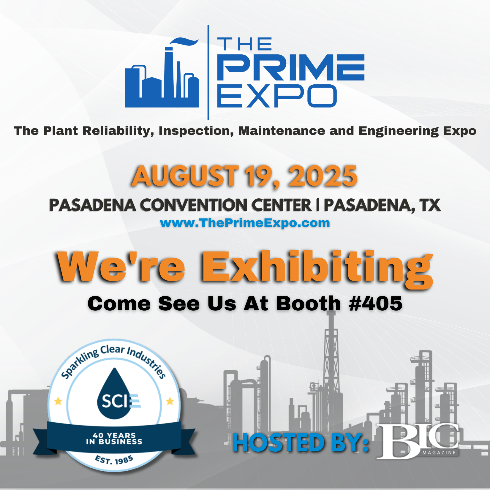 An advertisement for the prime expo in Pasadena Texas