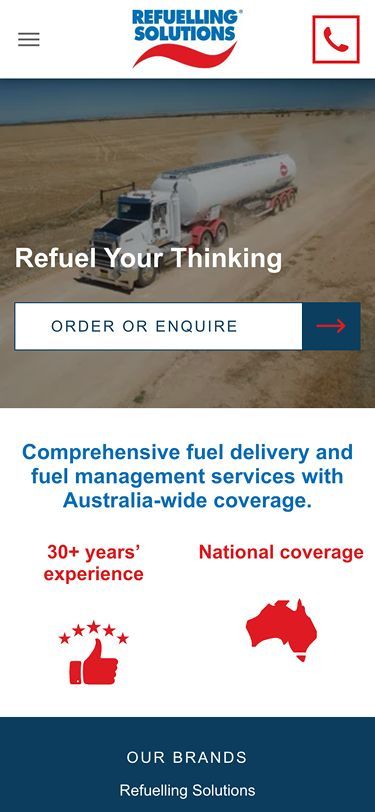 A mobile website mockup