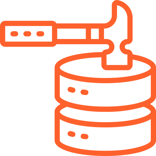 a hammer is hitting a stack of drums .