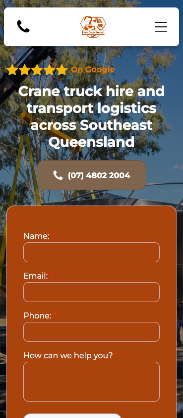 Mobile website screenshot