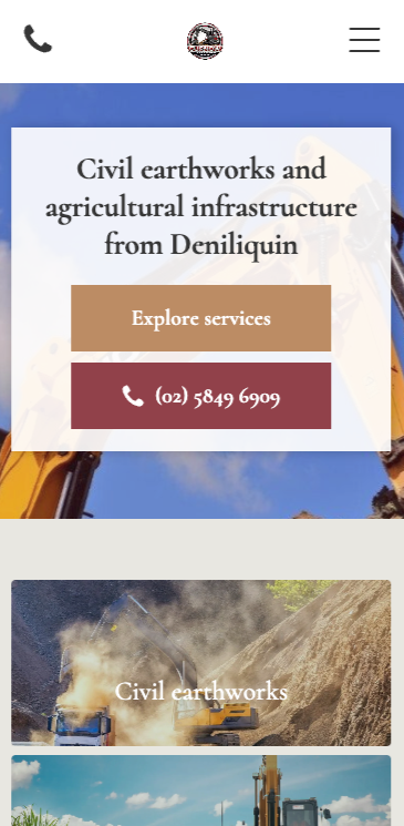 Mobile website screenshot