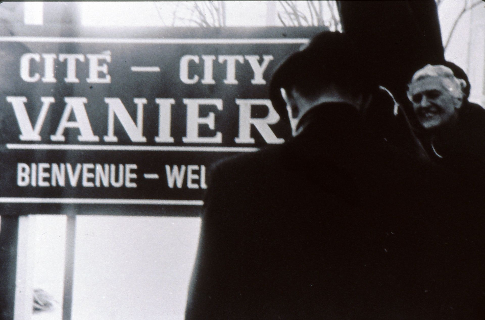 Vanier welcome sign