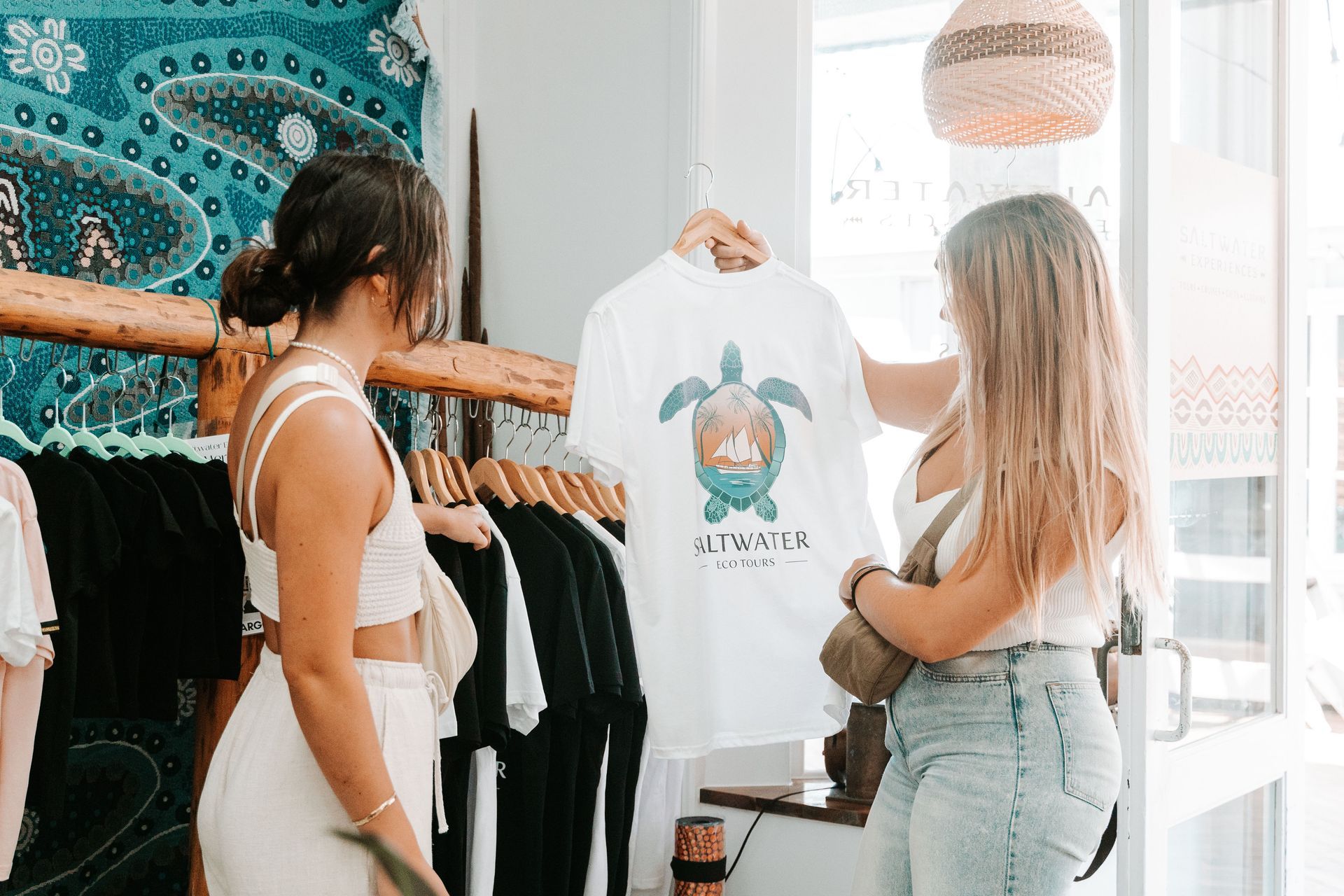 Saltwater Eco Tours Merch, Saltwater Experiences, Mooloolaba, Tank Top, Singlet, T-shirts