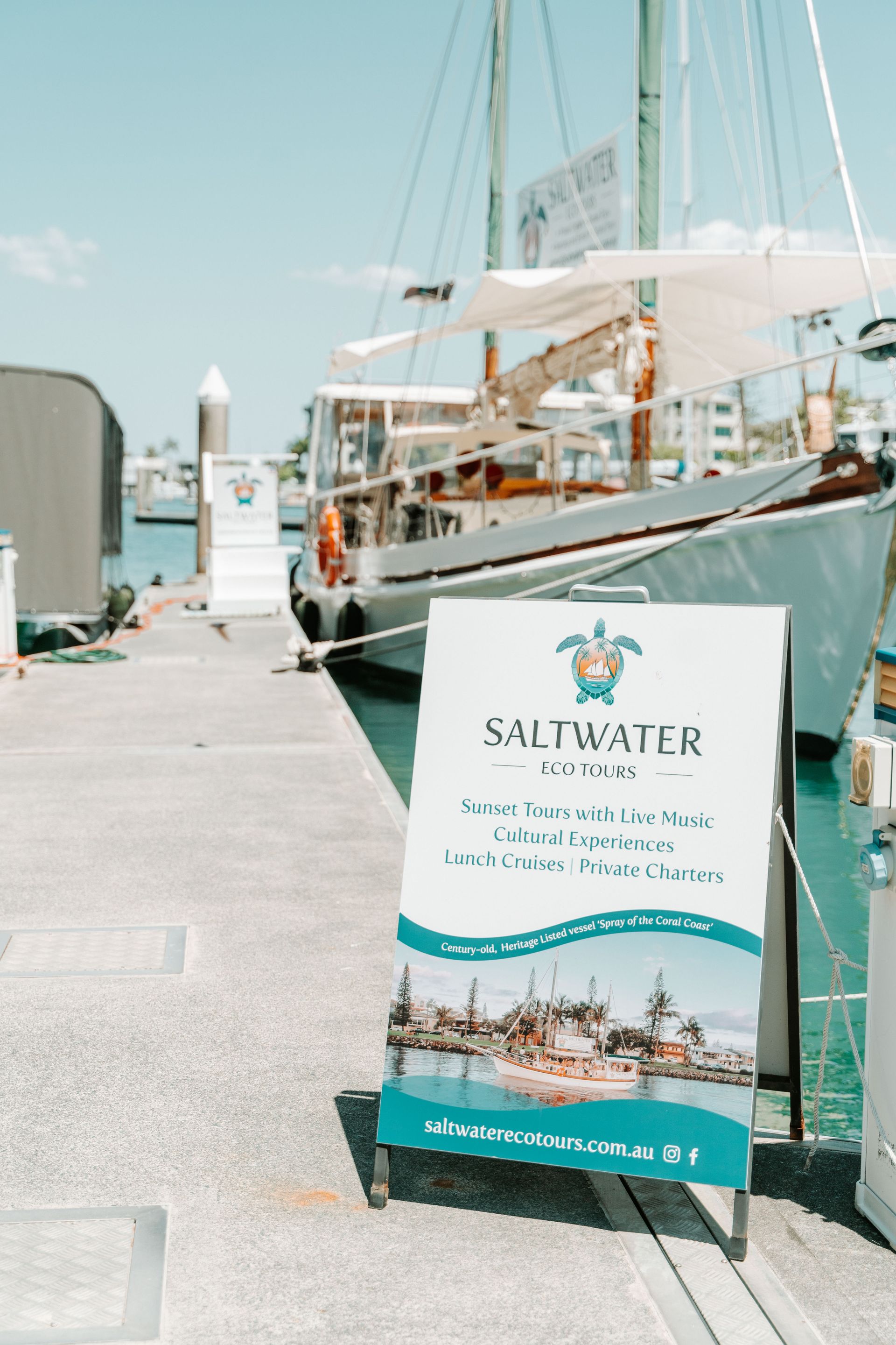 Saltwater Eco Tours Private Charters, Mooloolaba Sunset Cruise with Live Music, Cultural Experiences, Lunch Cruises, Private Charters