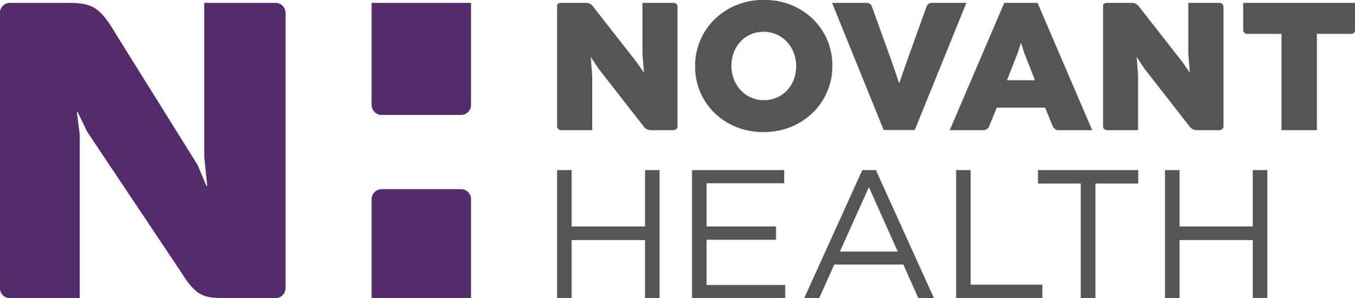 The Novant Health logo, featuring a purple