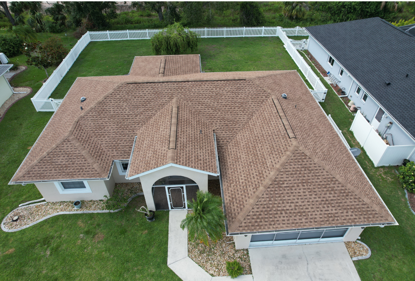 light gray shingle roof