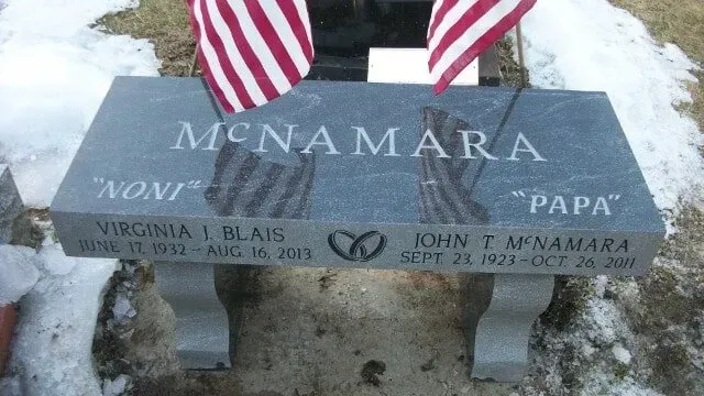 Grave bench with 