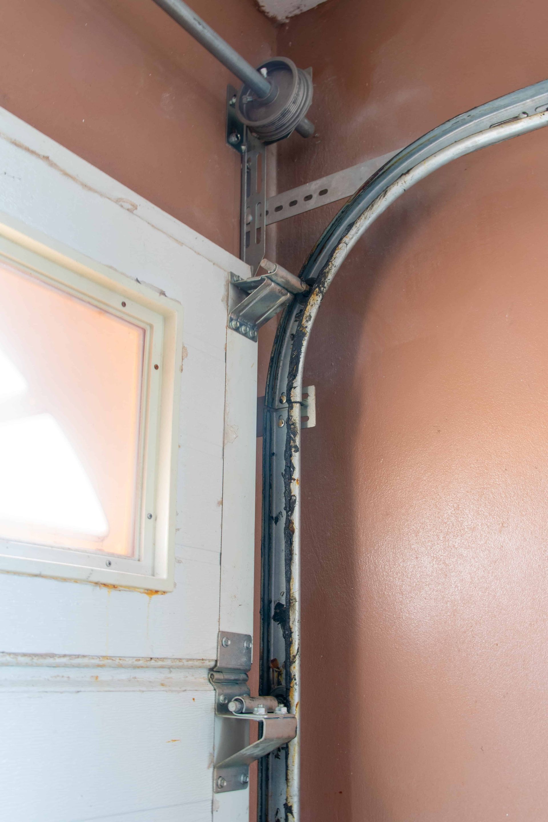 Garage door track