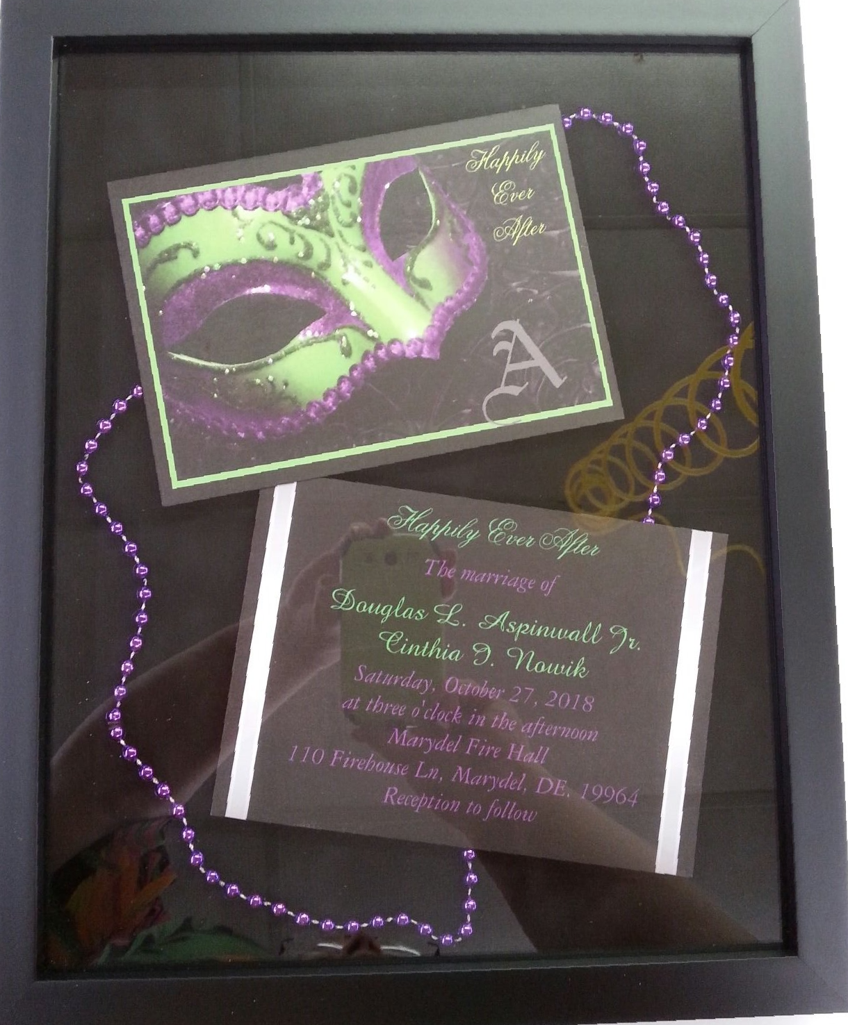 masquerade shadow box