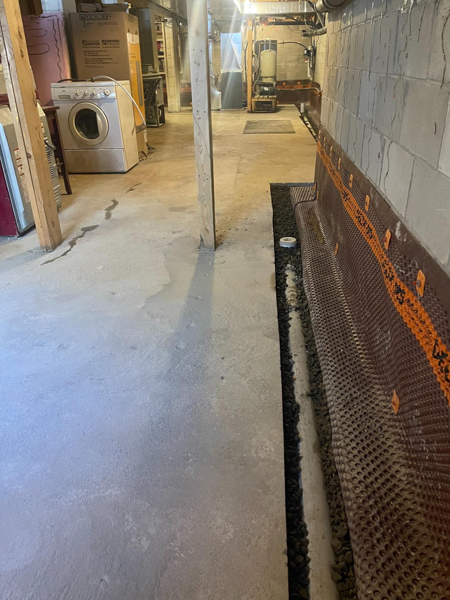 wet basement muskoka before waterproofing