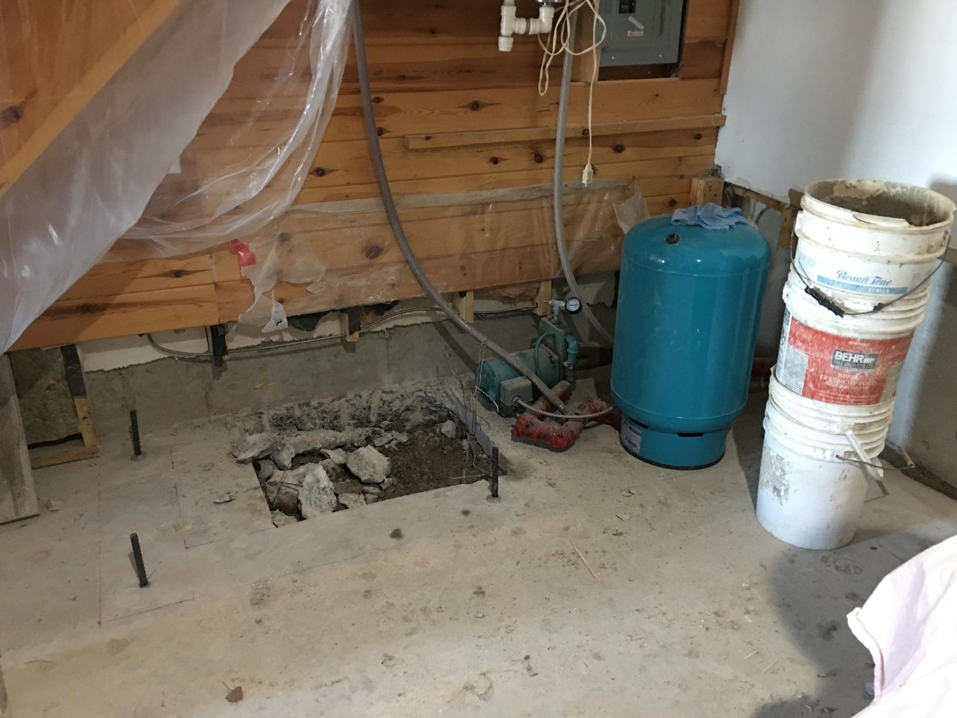 During Sump Pump Installation