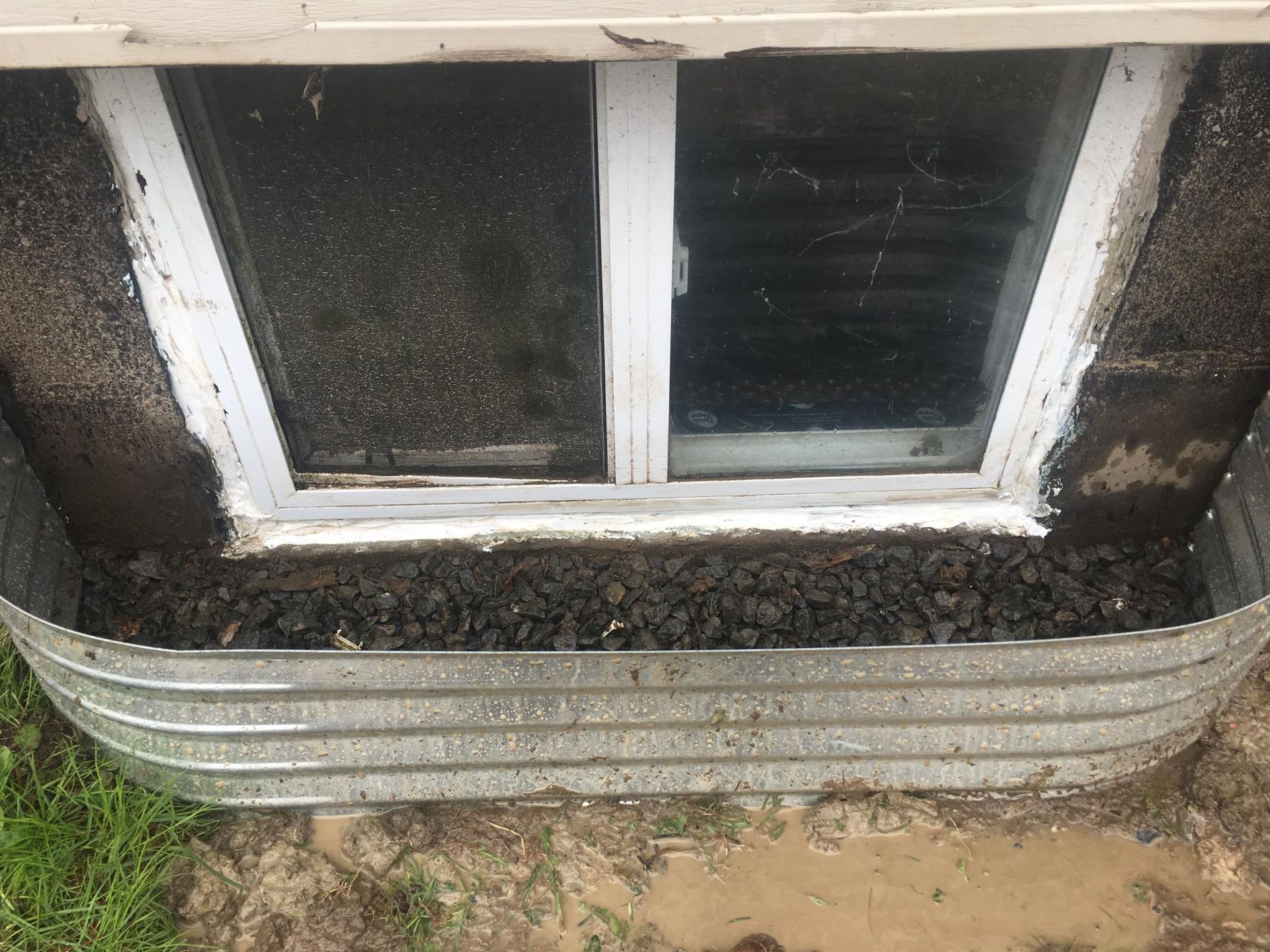 example of Exterior Window Well Installation