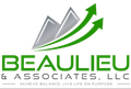 Beaulieu & Associates LLC logo with green upward arrows and gray mountain peaks