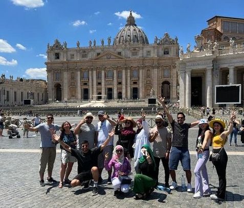 Gruppenfoto in Rom