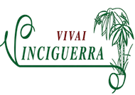 Logo “Viva Inciguarra” verde e bordeaux con l’illustrazione stilizzata di una pianta.
